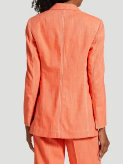 Akris Punto Washed Denim Orange Suit Set