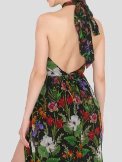 Alyona Halter Maxi Dress in Black