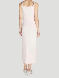 Arlene Crystal-Embellished Crepe Dress