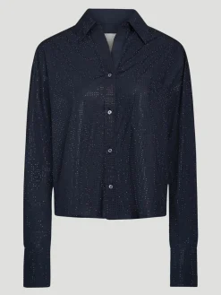 Average Joe Shirt with Crystals in Navy