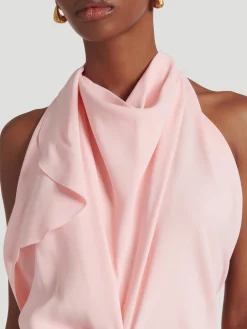 Backless Scarf Midi-Dress