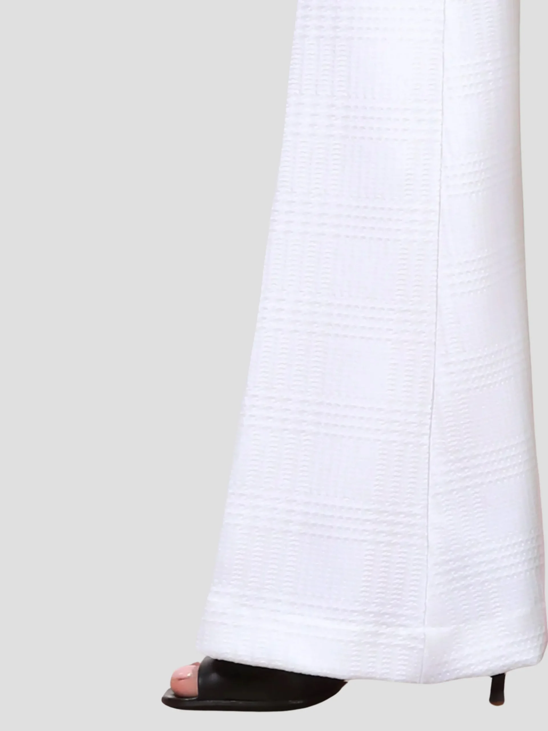 Bellini Flare Leg in White Jacquard