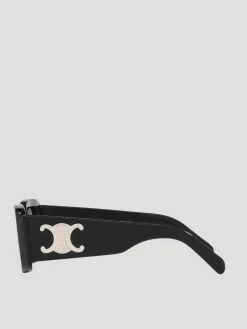 Black Maxi Triomphe Acetate Sunglasses