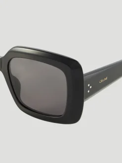 Black Shiny Bold Sunglasses