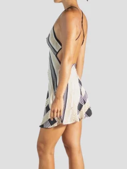 Black & White Silk Cocktail Dress Made with Vintage Fendi Scarves