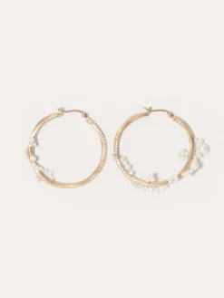 Blast Off Pearl and White Topaz Gold Vermeil Earrings