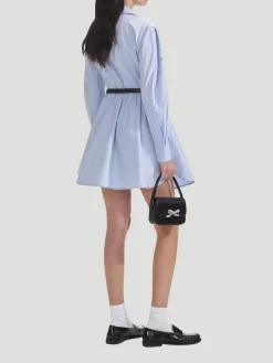 Blue Cotton Embellished Dress