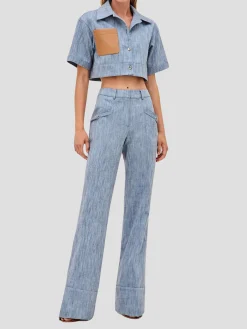 Brook Vegan Leather Pocket Top