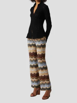 Brown Multi Zig Zag Pant