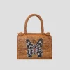 Butterfly Top Handle Box Woven Bag