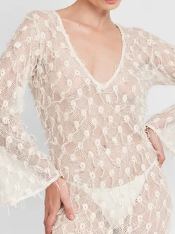 Chantilly Embroidered Long Dress