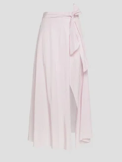 Chic Taffetas Long Wrapover Skirt