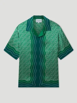 Column Monogram Silk Shirt