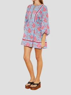 Coquille Batwing Mini Smock Dress