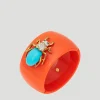 Coral Turquoise Beetle Cuff