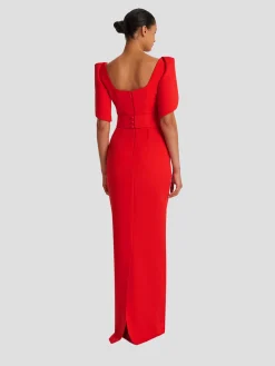 Dara Scarlet Red Long Dress