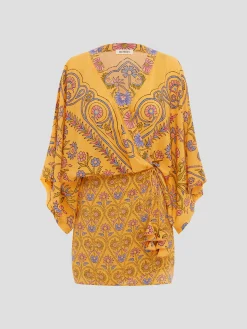 Darjeeling Silk Mini Robe Dress