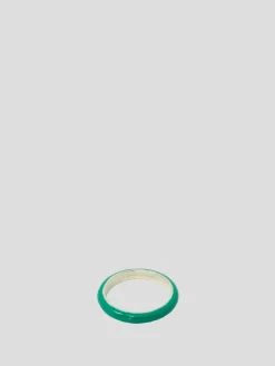 Dark Green Unicorn Rainbow Enamel Stacking Ring