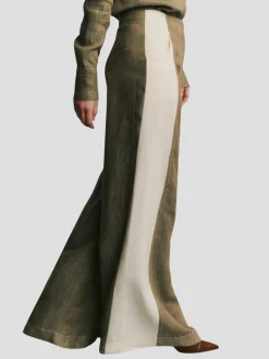 Demie Pant with Combo in Military and White