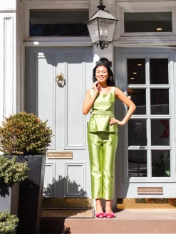 Dolores Pant in Apple Green