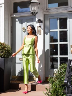 Dolores Pant in Apple Green
