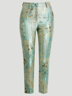 Etro Aqua Metallic Jacquard Suit