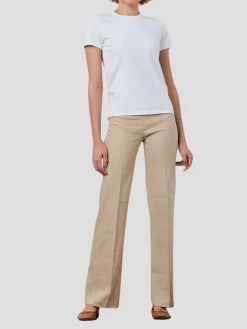 Flavia Relaxed Pant in Tan Linen