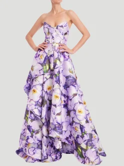 Fold Skirt Ballgown in Lilac