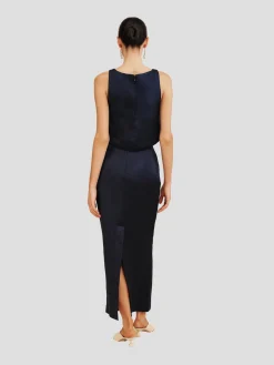 Gigi Satin Pencil Skirt
