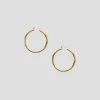 Gold Medium Sleek Hoops