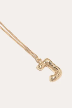 Gold Plated J Pendant with Chain