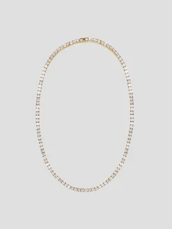 18" Gold Tennis Necklace