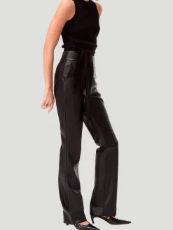 Iris Straight Leg Faux-Leather Pant