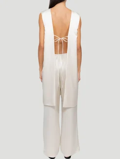 Ivory Barb Tie Tunic Top