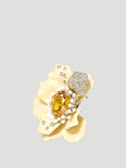 Ivory Poppy Earrings