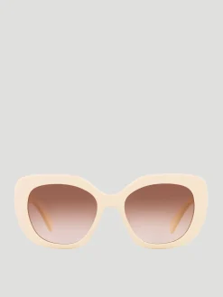 Ivory Triomphe Butterfly-Frame Acetate Sunglasses