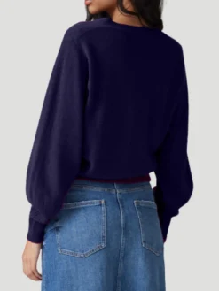 Jessie Elegant Navy Cashmere Cardigan