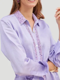 Kara 52" Shirtdress in Lilac