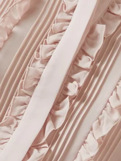 Kimmie Silk Ruffled Shirt in Blush