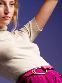 L'Adorable Calf Leather Belt in Camel