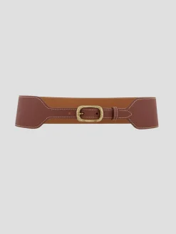 L'Attirante Calf Leather Belt in Camel