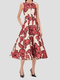 Lazaro Dress in Rust Petal
