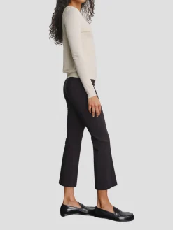 Leo Crop Flare Pant in Black