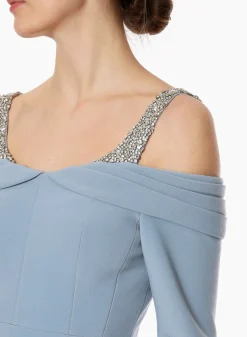 Lina Pale Blue Off The Shoulder Gown
