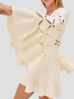 Linden Mini Dress in Off White