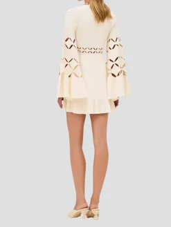 Linden Mini Dress in Off White