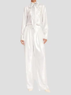Luisa Silver See-Through Pant