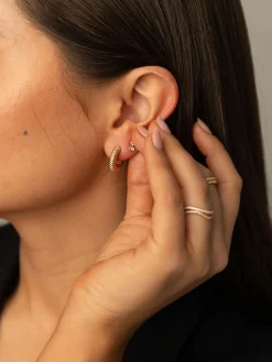 Lulu Textured Hoops