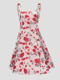 Madylin Floral Print A-Line Dress