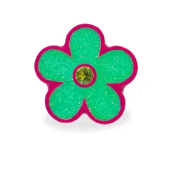 M'ama Ring - Fuchsia Ring with Green Flower